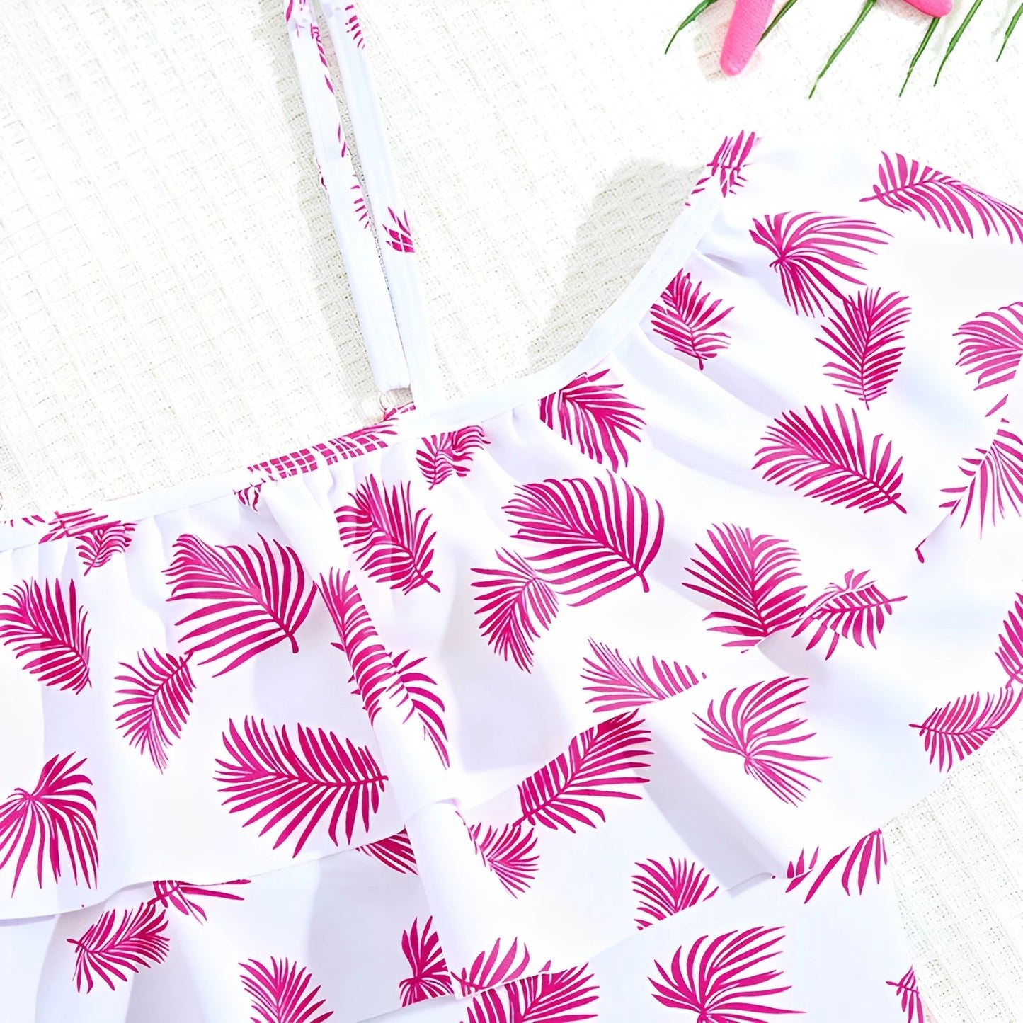 3 Pieces Ruffle Bikini 2025 Girls Swimsuit High Waist Kids Swimwear Female & Beach Skirt Children Swimming Bathing Swim Suit