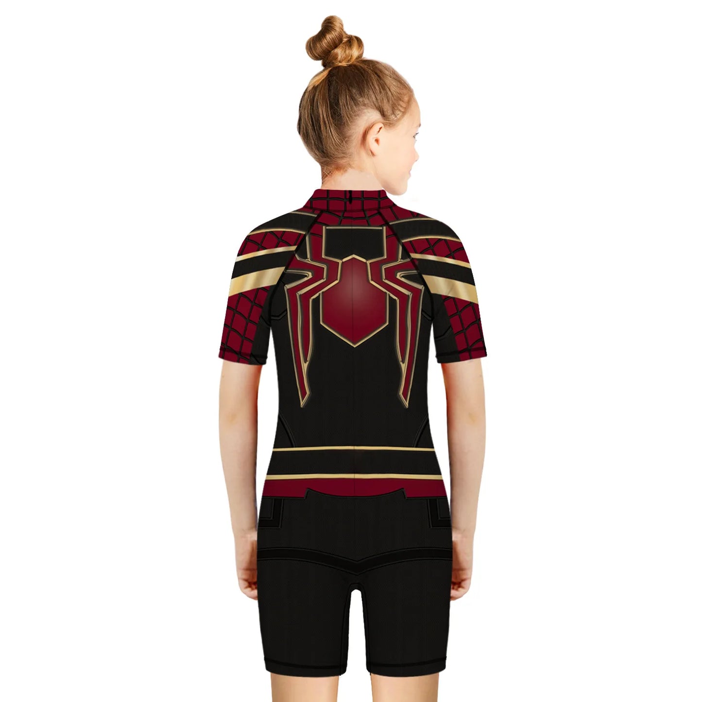 Children One Pieces Swimsuit Superhero 3D Print Playsuit Child Short Sleeve Swimwear Beach Bathing Suit Swim Wear For Boys Girls