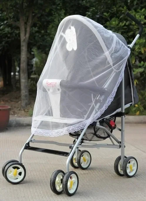 Baby Stroller Mosquito Net Pushchair Cart Insect Shield Net Mesh Safe Infants Protection Mesh Cover Baby Stroller Accessories