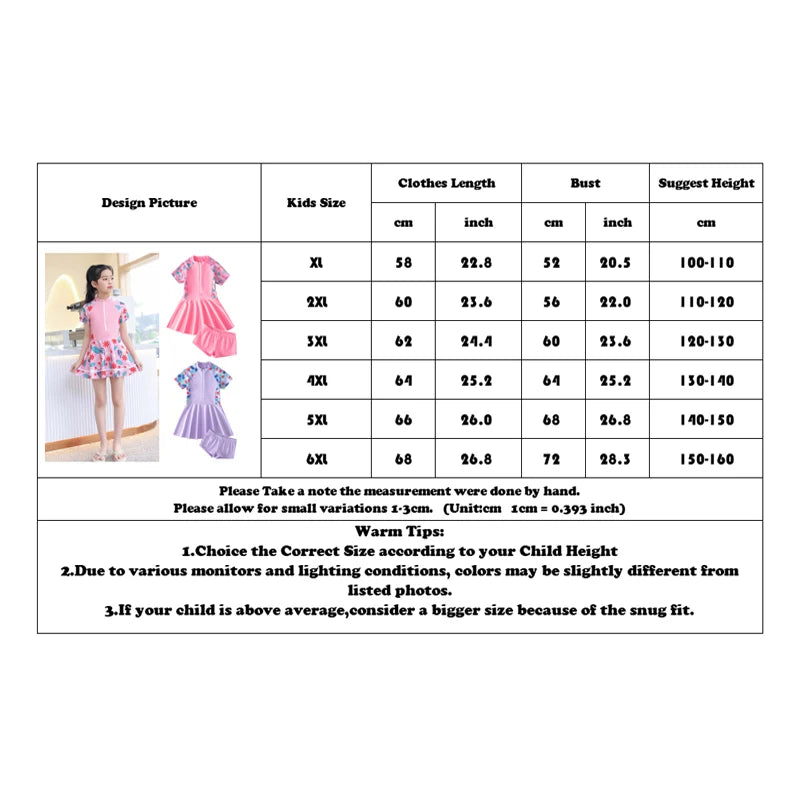 Kids Girl Swimming Suit One Piece Beach Dress Quick Dry Swimwear Teenage Girl Swimsuits Children 3 to 16 Years Girl Bathing Suit