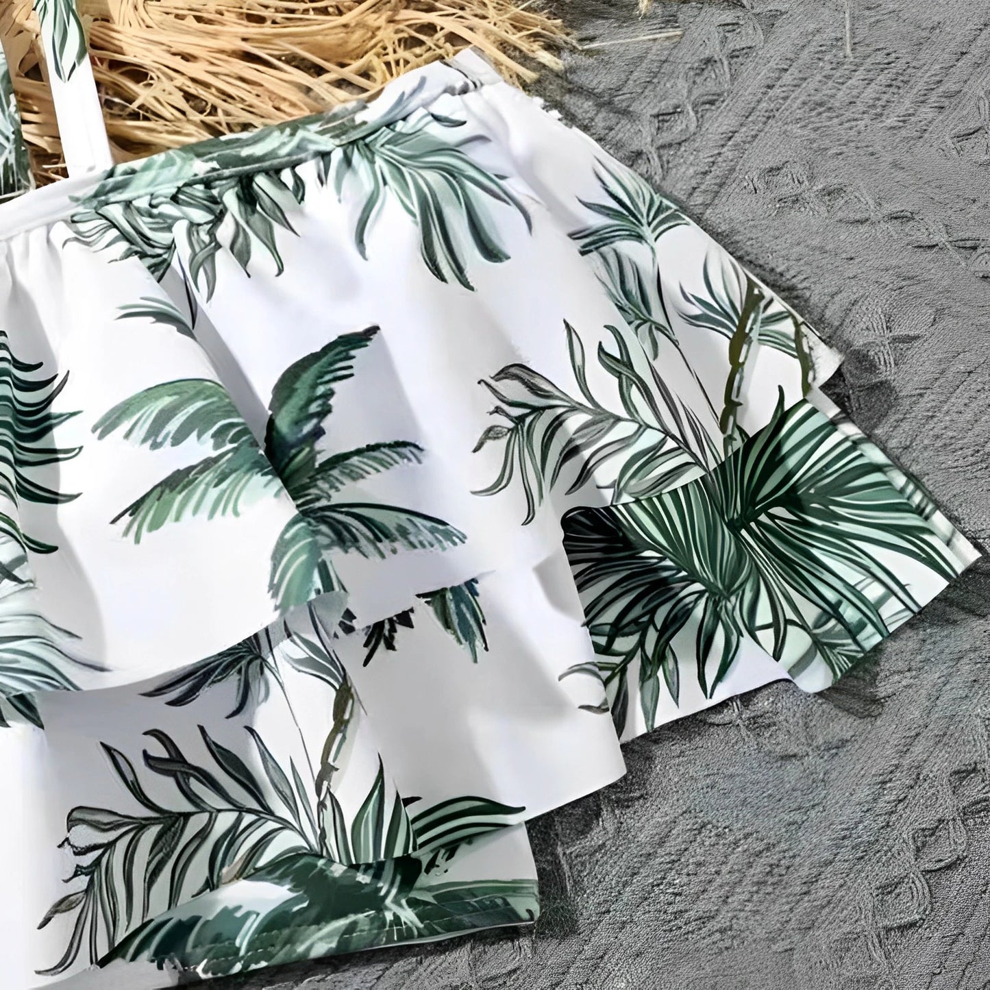 3 Pieces Ruffle Bikini 2025 Girls Swimsuit High Waist Kids Swimwear Female & Beach Skirt Children Swimming Bathing Swim Suit