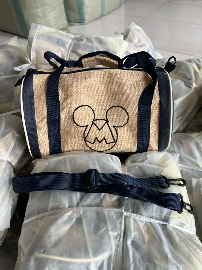 Disney Children's Large-capacity Handbag Casual Simple Breathable Mickey Printed Shoulder Crossbody Bag Unisex Outdoor