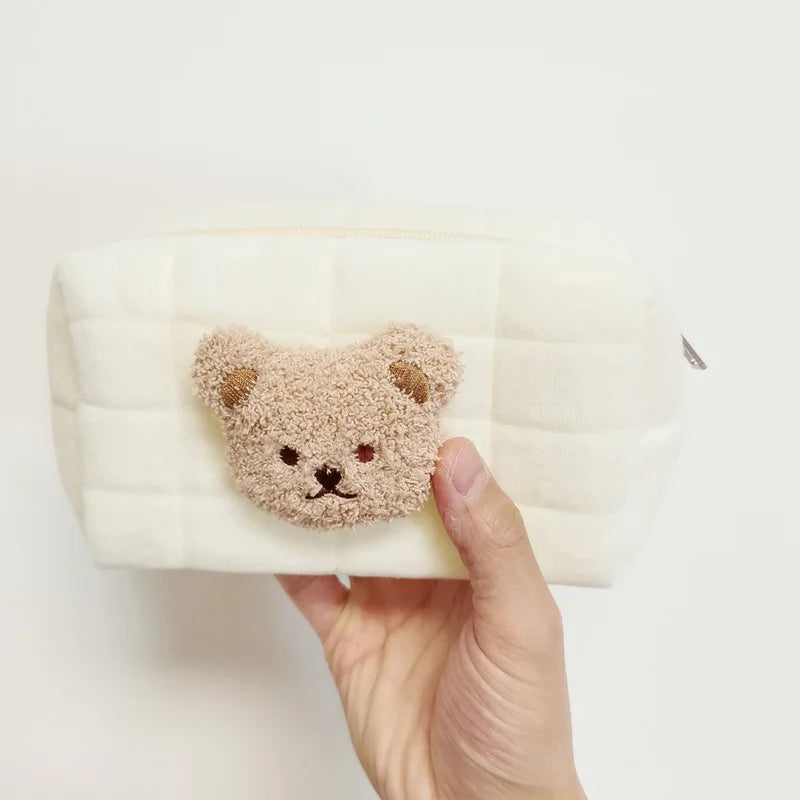 Cute Bear Baby Toiletry Bag Reusable Mommy Bag Diaper Nappy Bag Baby Stuff Organizer Mini Caddy Storage Bag Baby Accessories