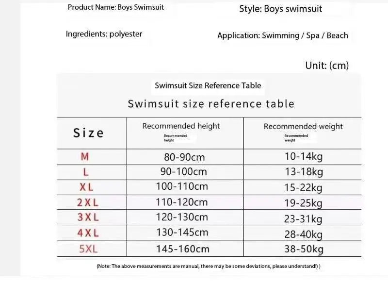 Summer Set Cartoon Print Kids Boys Swimwear Children's Swimsuit  Surfing Suit Swimming Clothes For Boy Beachwear with Hat