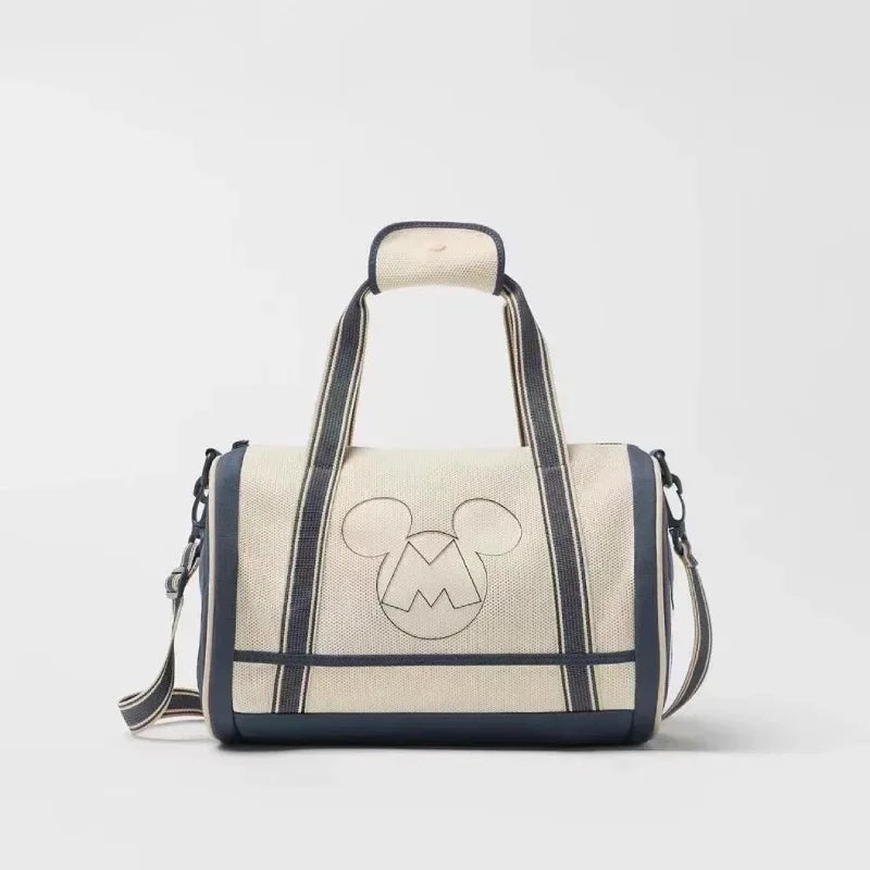 Disney Children's Large-capacity Handbag Casual Simple Breathable Mickey Printed Shoulder Crossbody Bag Unisex Outdoor