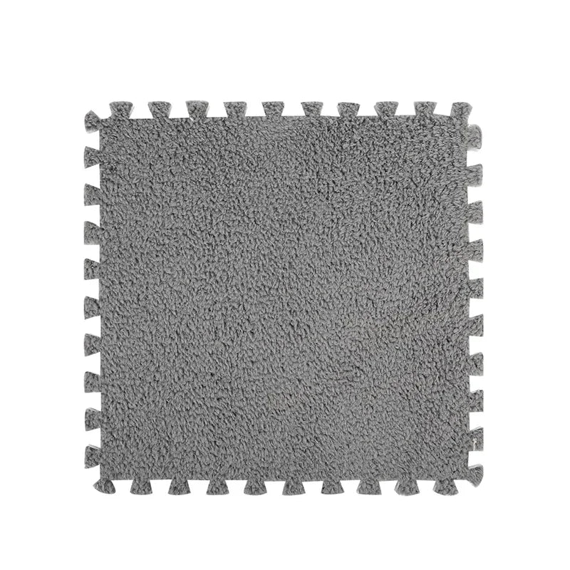 1-10 PCS Plush Foam Floor Mats Carpet Square Foam Floor Mats Fluffy Interlocking Floor Tiles for Bedroom Kindergarten Playground