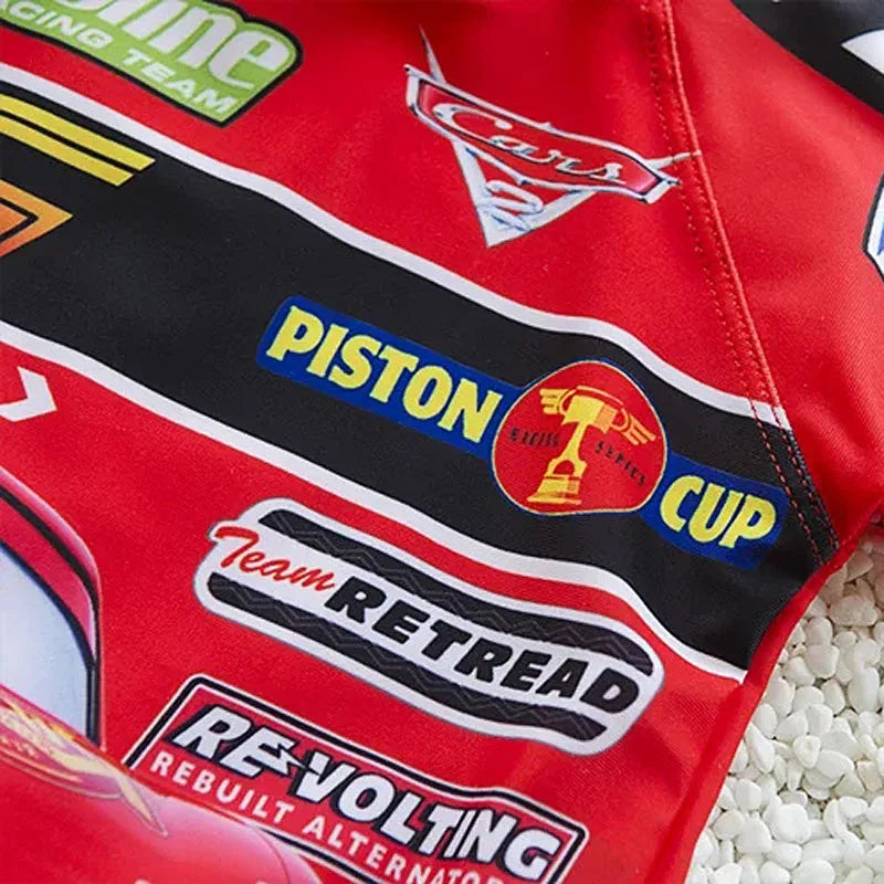 Swimsuit Boy Two Piece Suits Short Sleeve Sunscreen Quick Drying Swimwear Children Cool Cartoon Beachwear Bathing Suit