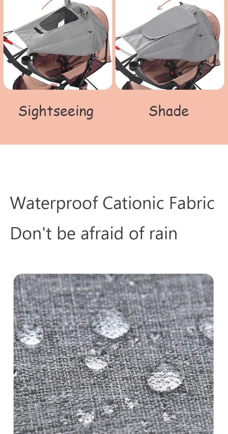 Universal Baby Stroller Accessories Sun Shade UV Protection Sunshade Carriage Canopy Cover for Prams Infants Car Seat Sun Visor