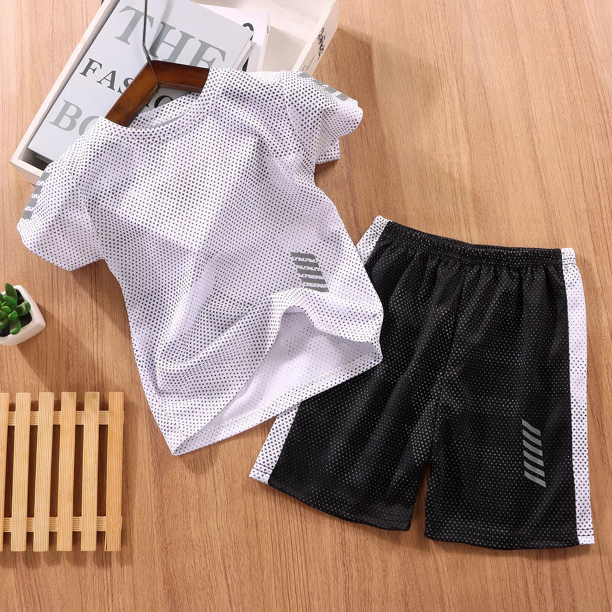 Summer Baby Girls Clothes Set Breathable Sport Football Jogging T-Shirts And Shorts 2PCS Suit Children Boy Top Bottom Tracksuits