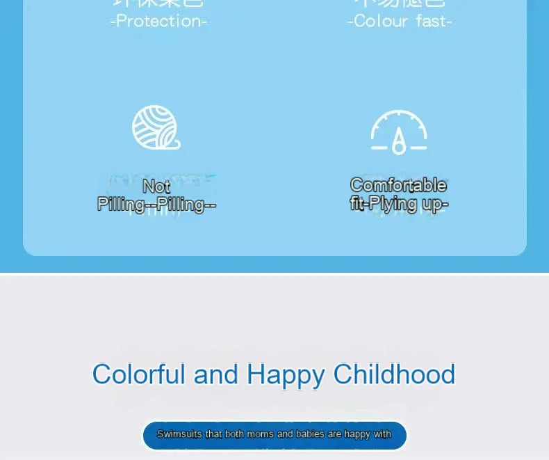 Summer Set Cartoon Print Kids Boys Swimwear Children's Swimsuit  Surfing Suit Swimming Clothes For Boy Beachwear with Hat