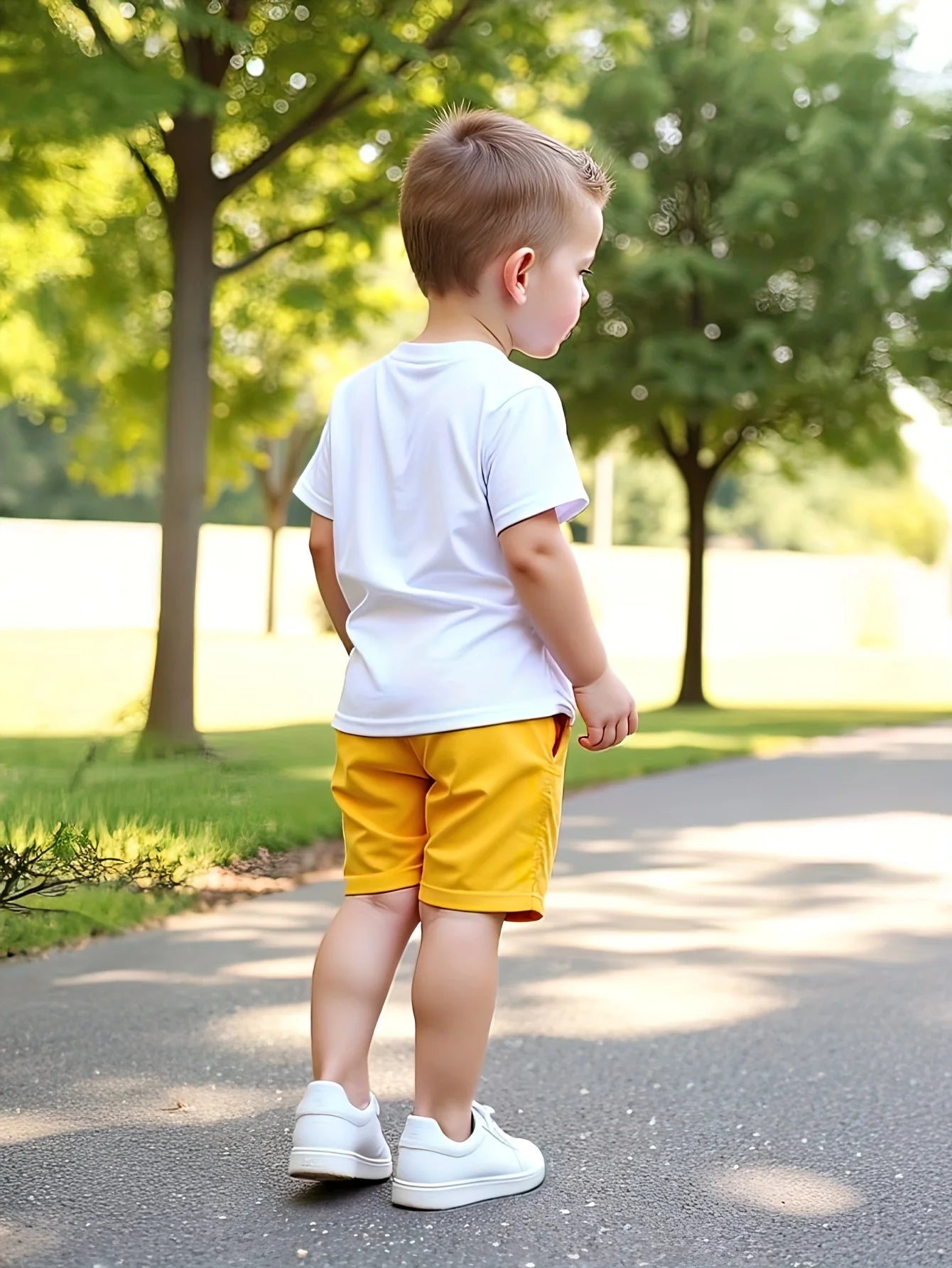 The 2025 summer new 3D truck print casual and simple set is suitable for both daily and outing outfits