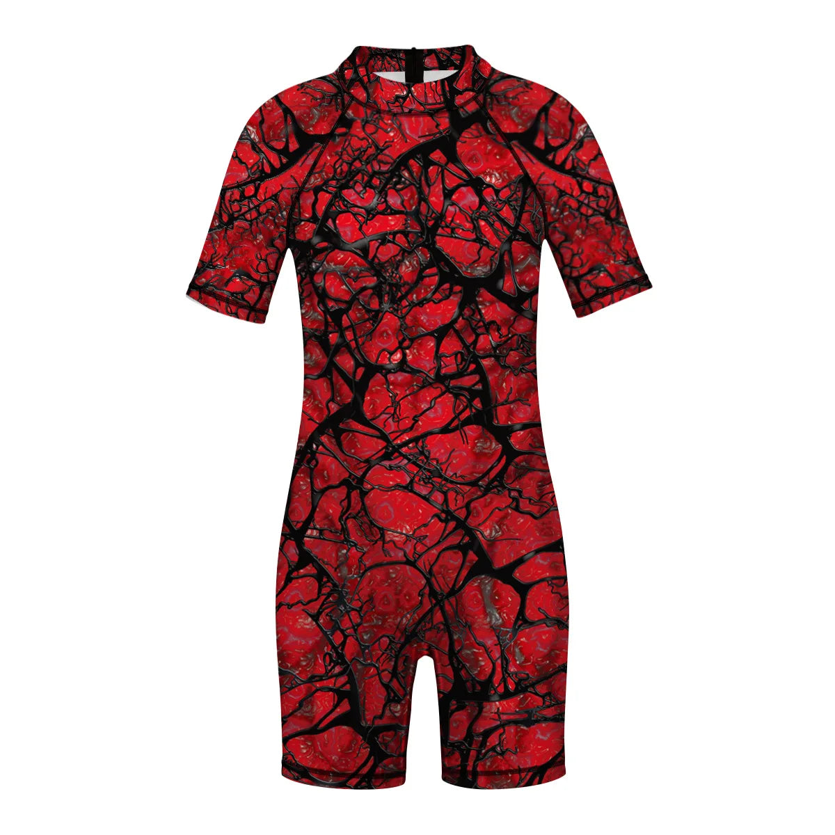 Children One Pieces Swimsuit Superhero 3D Print Playsuit Child Short Sleeve Swimwear Beach Bathing Suit Swim Wear For Boys Girls