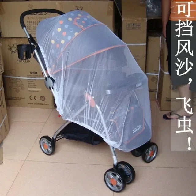 Baby Stroller Mosquito Net Pushchair Cart Insect Shield Net Mesh Safe Infants Protection Mesh Cover Baby Stroller Accessories
