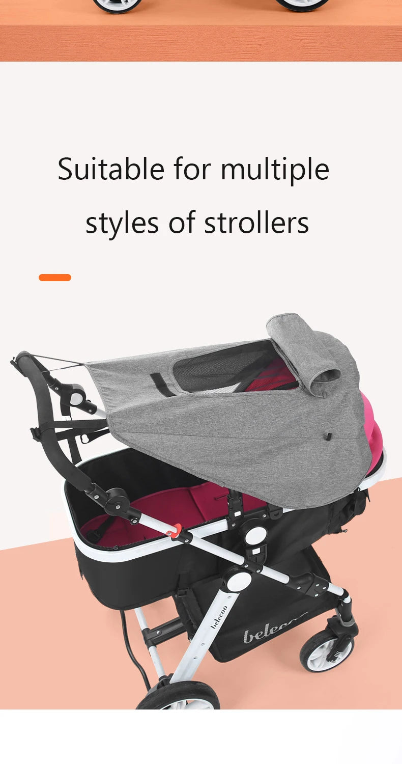 Universal Baby Stroller Accessories Sun Shade UV Protection Sunshade Carriage Canopy Cover for Prams Infants Car Seat Sun Visor