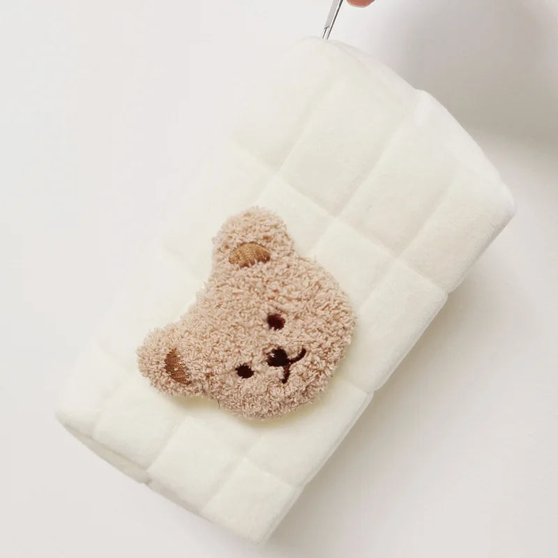 Cute Bear Baby Toiletry Bag Reusable Mommy Bag Diaper Nappy Bag Baby Stuff Organizer Mini Caddy Storage Bag Baby Accessories